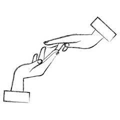 hands human touching icon vector illustration design