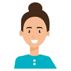 beautiful woman avatar character vector illustration design