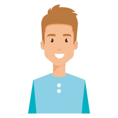 young man avatar character vector illustration design