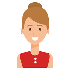 businesswoman avatar character icon vector illustration design