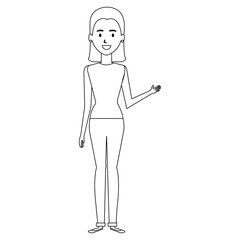 beautiful woman avatar character vector illustration design