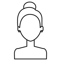 beautiful and young woman shirtless character vector illustration design