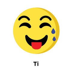 Ti icon isolated on white background