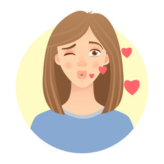 emotions of womans face