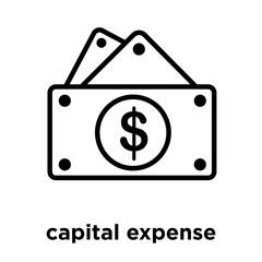 capital expense icon isolated on white background