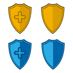Shield logo icon design template elements.  Set shield icon.