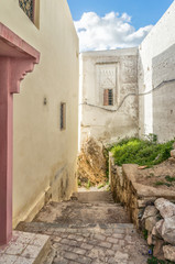 Fototapeta na wymiar Stairs and narrow streets in Morocco's Old Town