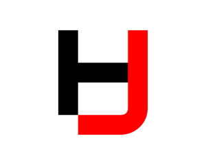 H and J typography typeset logotype alphabet font image vector icon logo