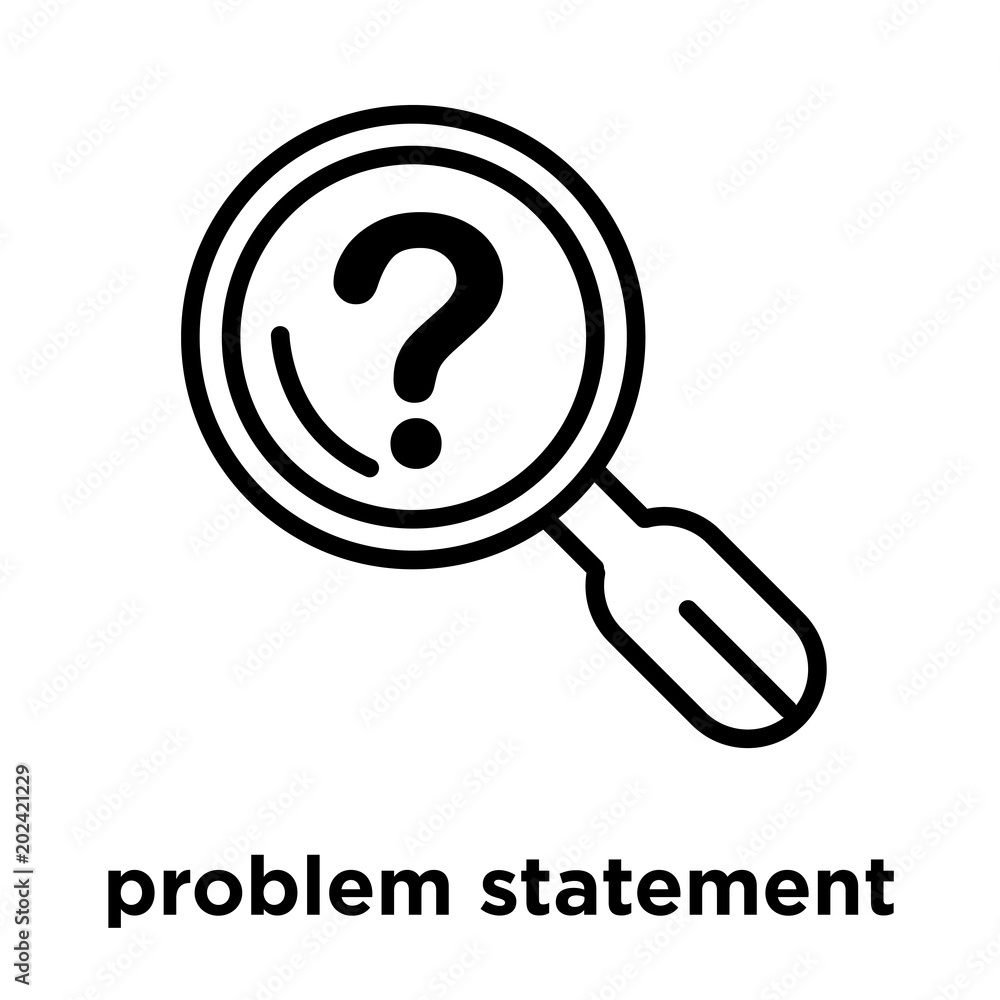 Poster problem statement icon isolated on white background