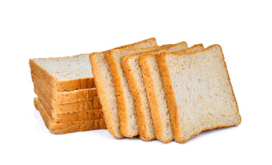 whole wheat bread slice isolated on white background