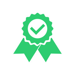 badge green color, best quality, approval, isolated vector