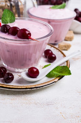 Cold dairy pink soup