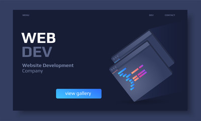 Web design infographic. software development concept