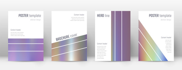 Flyer layout. Geometric glamorous template for Brochure, Annual Report, Magazine, Poster, Corporate Presentation, Portfolio, Flyer. Alive bright hologram cover page.