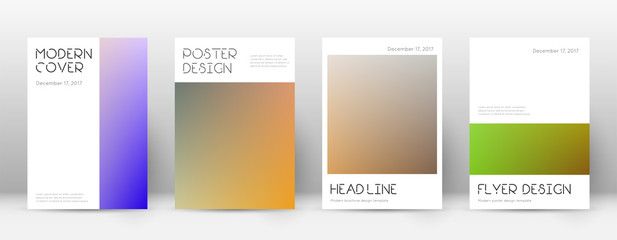 Flyer layout. Minimal modern template for Brochure, Annual Report, Magazine, Poster, Corporate Presentation, Portfolio, Flyer. Appealing gradient cover page.