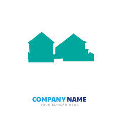 row of houses company logo design