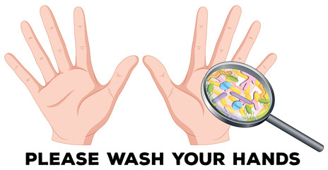 A Sign of Washing Hands