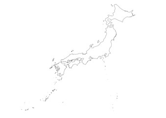 CONTOUR OF THE COUNTRY JAPON