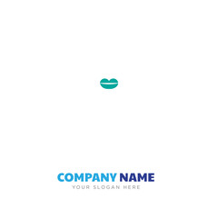 Plump lips with gloss company logo design