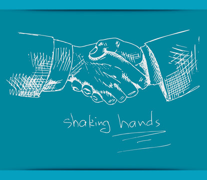 Business Shaking Hands Illustration