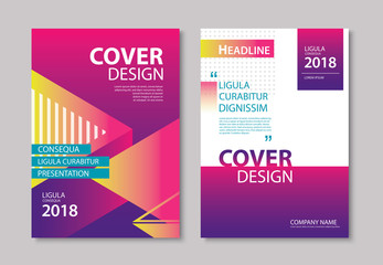 Abstract gradient modern geometric flyer and poster design template background. Use for brochuer, book cover, report, corporate, annual, business, magazine, banner.