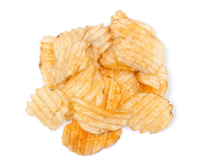 Heap of potatoes chips