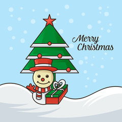 Merry christmas vector illustration