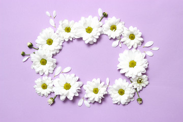 floral composition on a pastel background. frame of flowers. Minimalism, top view. Birthday, Mother's Day, Women's Day, March 8. celebration. flatlay 