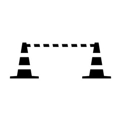 Traffic cone barrier icon