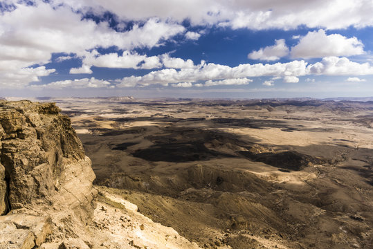 Steep cliffs in the Negev desert