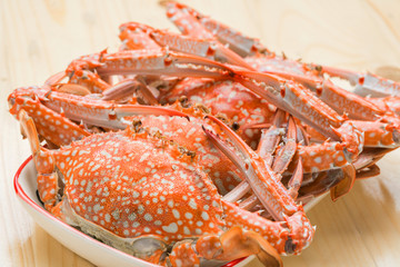 Flower crab group steamed