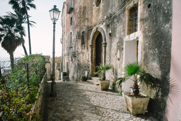 Fototapeta na wymiar Amantea, Calabria Italy - historic alley of the old town