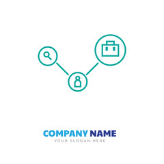 connected job company logo design