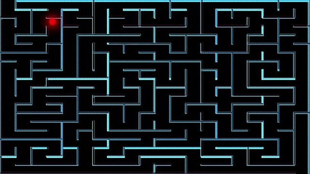 Animation of a labyrinth or Maze stock footage