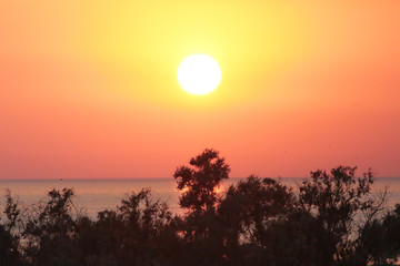 sunset, sky,  sunrise,  sea