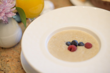 oatmeal with berries for Breakfast