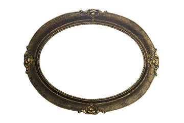 Ornate Picture Frame Isolated On White Background. Antique and Vintage Objects