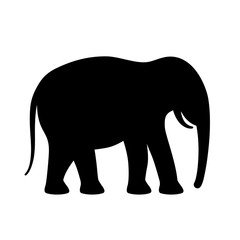 Elephant black silhouette vector icon