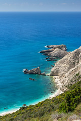 Fototapeta na wymiar Rocks near Petani Beach, Kefalonia, Ionian Islands, Greece