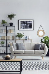 Simple design living room interior