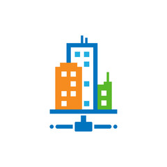 City Server Logo Icon Design