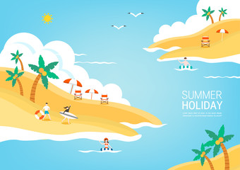Obraz premium Summer travel illustration
