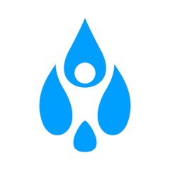 Water symbol. Human Icon. Logo. vector Eps10.