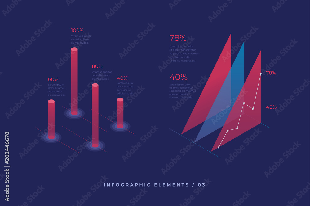 Poster infographic vector elements. illustration of data financial graphs or diagrams, information data sta