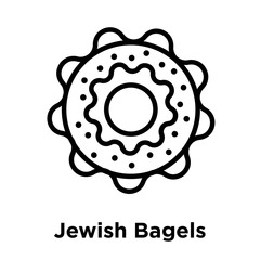 Jewish Bagels icon isolated on white background