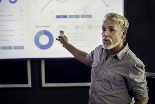 Man giving presentation