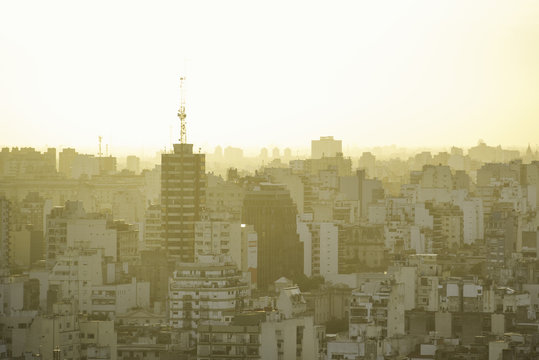 Aerial view of city