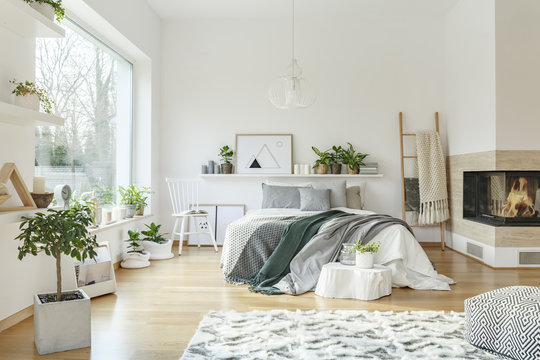 Cozy, light bedroom interior