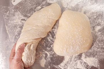 Hand shaping and preparing bread