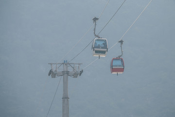 Aerial tramway on Dianchi Lake, Kunming, China